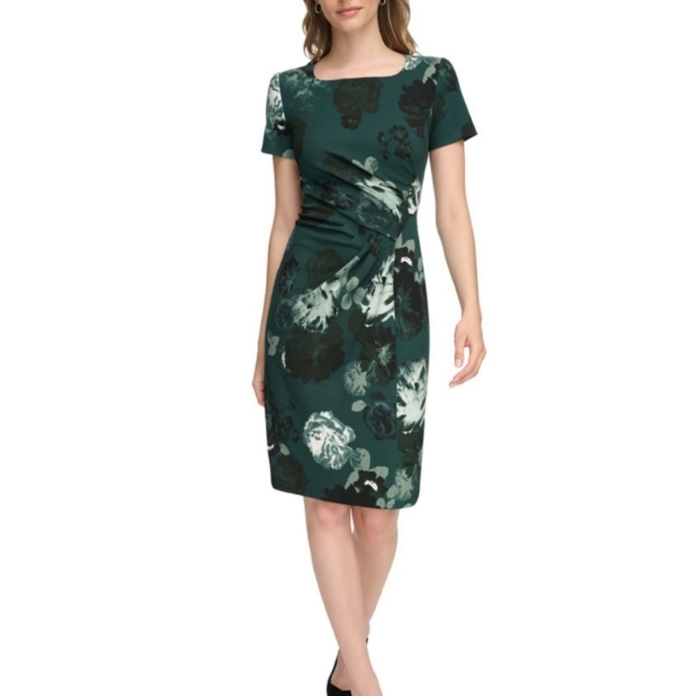 Calvin Klein Floral Green Dress